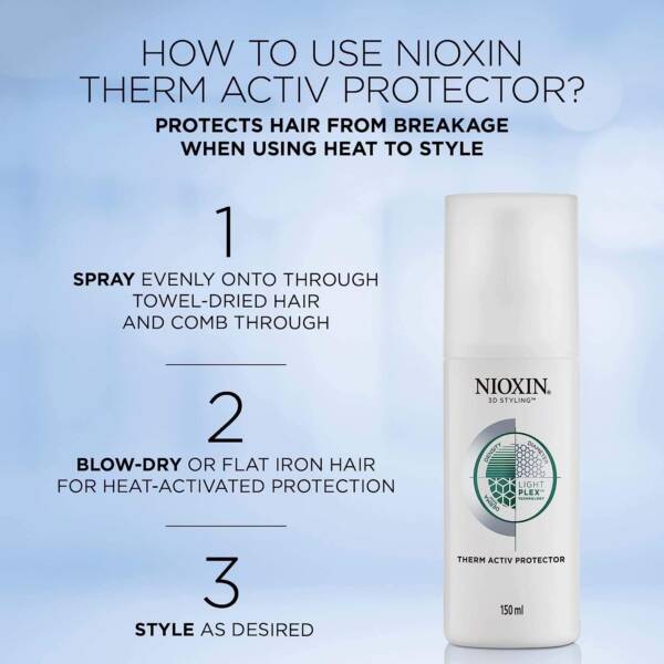 Nioxin 3D Styling Therm Active Heat Protector Spray 150ml - Image 2
