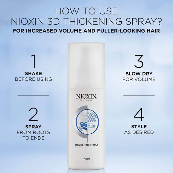 Nioxin 3D Styling Pro Thick Thickening Spray 150ml - Image 2